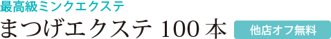 最高級ミンクエクステ まつげエクステ100本[他店オフ無料]
