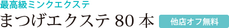 最高級ミンクエクステ まつげエクステ80本[他店オフ無料]